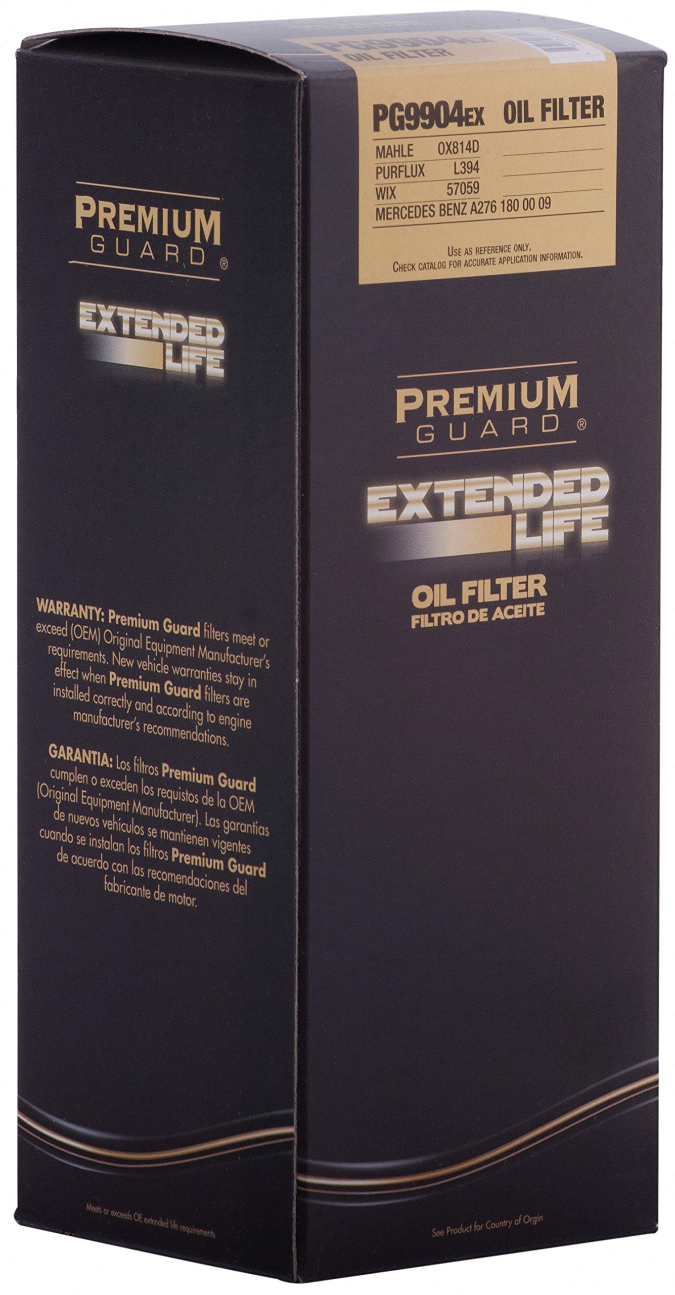 Premium Guard OEM replacement identification ensuring proper fit.