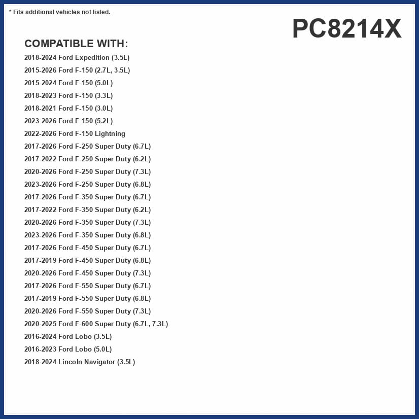 Premium Guard PC8214X cabin air filter side view shows compact fit for HVAC spaces.