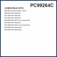 Premium Guard PC99264C cabin filter side profile shows compact fit for dashboard space