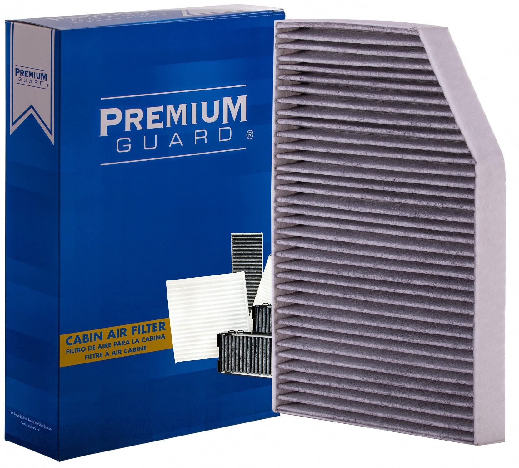 Premium Guard PC99458C close-up shows filtration media for cleaner cabin air.