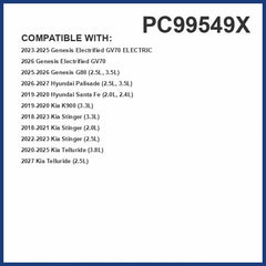 Premium Guard PC99549X filter, side view, aligns with HVAC airflow for efficient filtration.