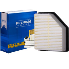 Premium Guard PG engine air filter on Outlander hood view for improved engine protection.