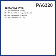 PA6320 filter side view highlighting precise OE-style fit with Hyundai and Kia vehicles