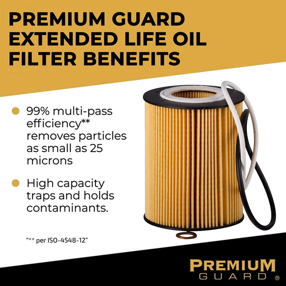 Open packaging reveals Premium Guard PG9169EX filter and accessories.