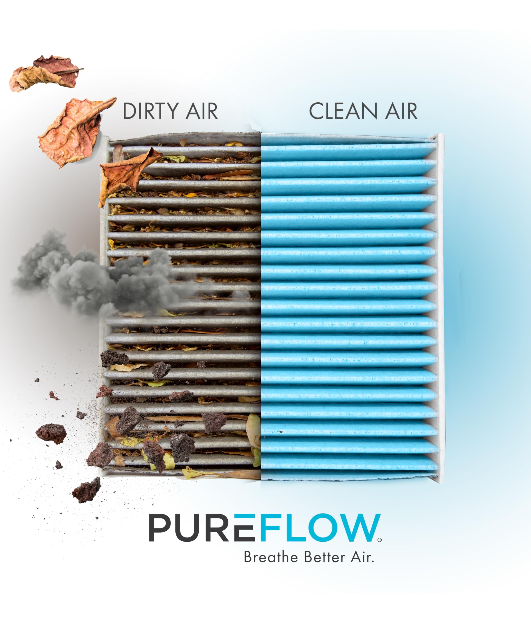 Premium Guard PureFlow PC8155X baking soda layer showing odor absorption potential