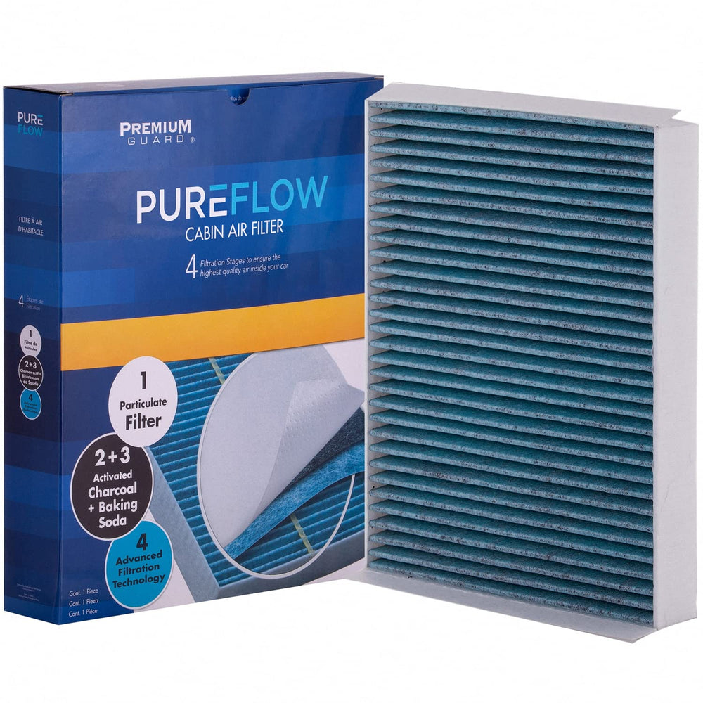 Premium Guard PureFlow PC8155X front view for Mustang, promoting cleaner cabin air