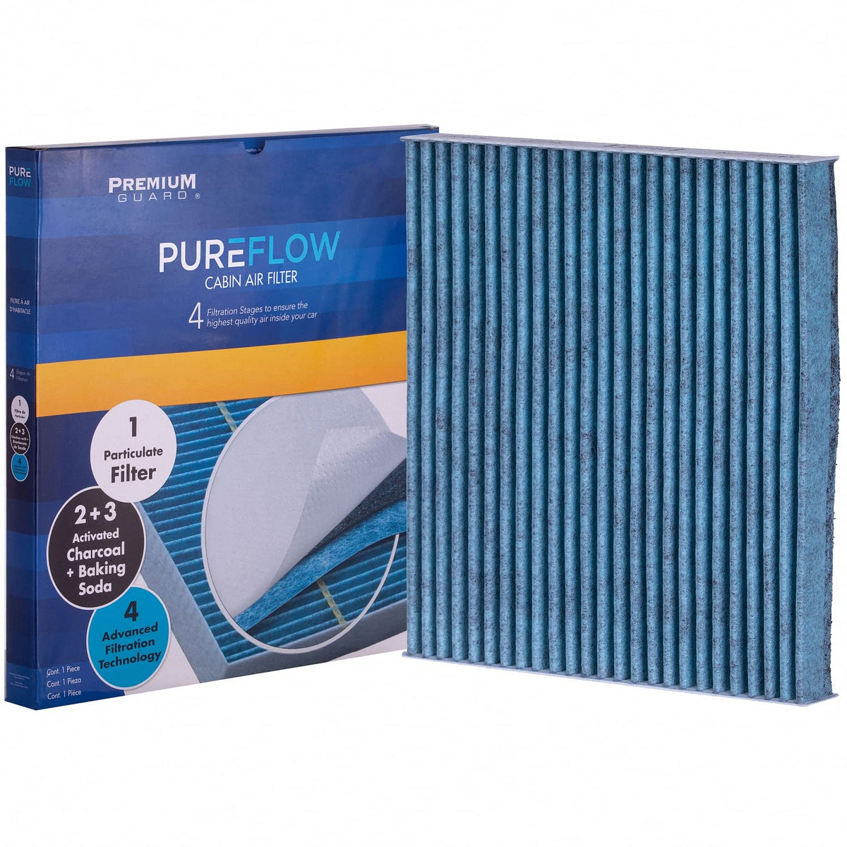Premium Guard PureFlow PC4579X front view improves cabin air quality for Ram and Jeep.