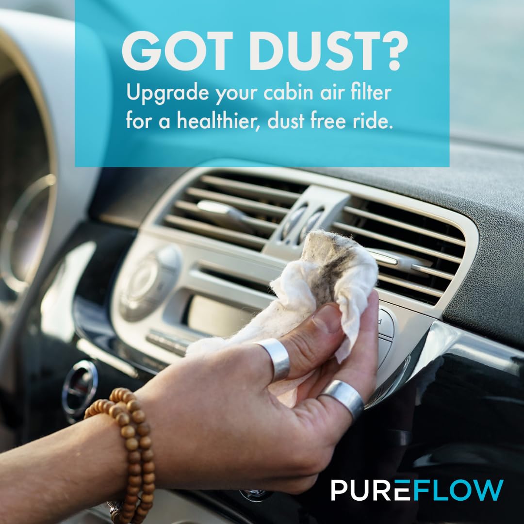Premium Guard PureFlow PC99348X in-cabin airflow illustration for better breathing