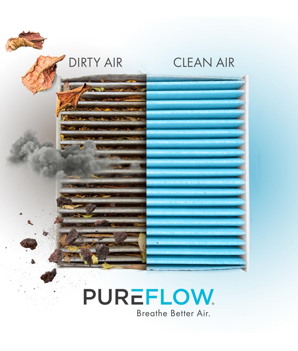 Baking soda infusion absorbs odors for a fresher cabin.