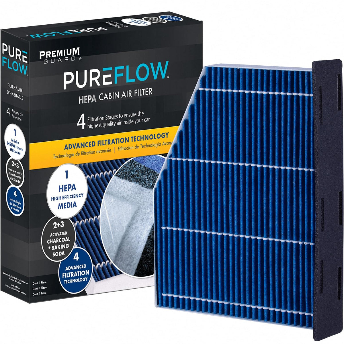 Premium Guard PureFlow packaging for the cabin air filter improves air on every drive