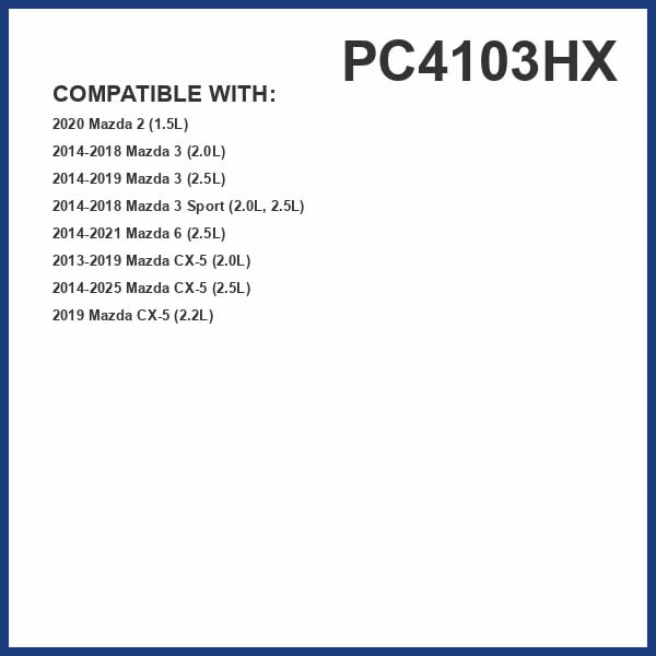 Premium Guard PureFlow PC4103HX packaging shows easy fit for Mazda models