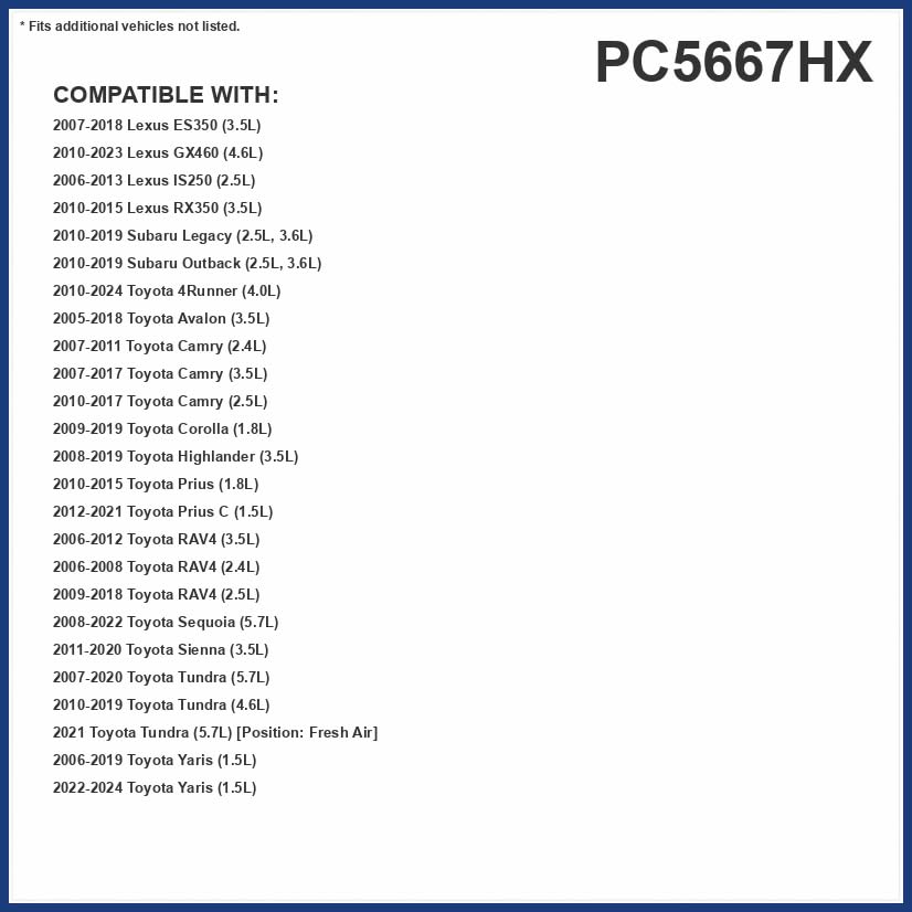 Premium Guard PureFlow HEPA cabin filter PC5667HX installed in car dashboard area for cleaner cabin air.