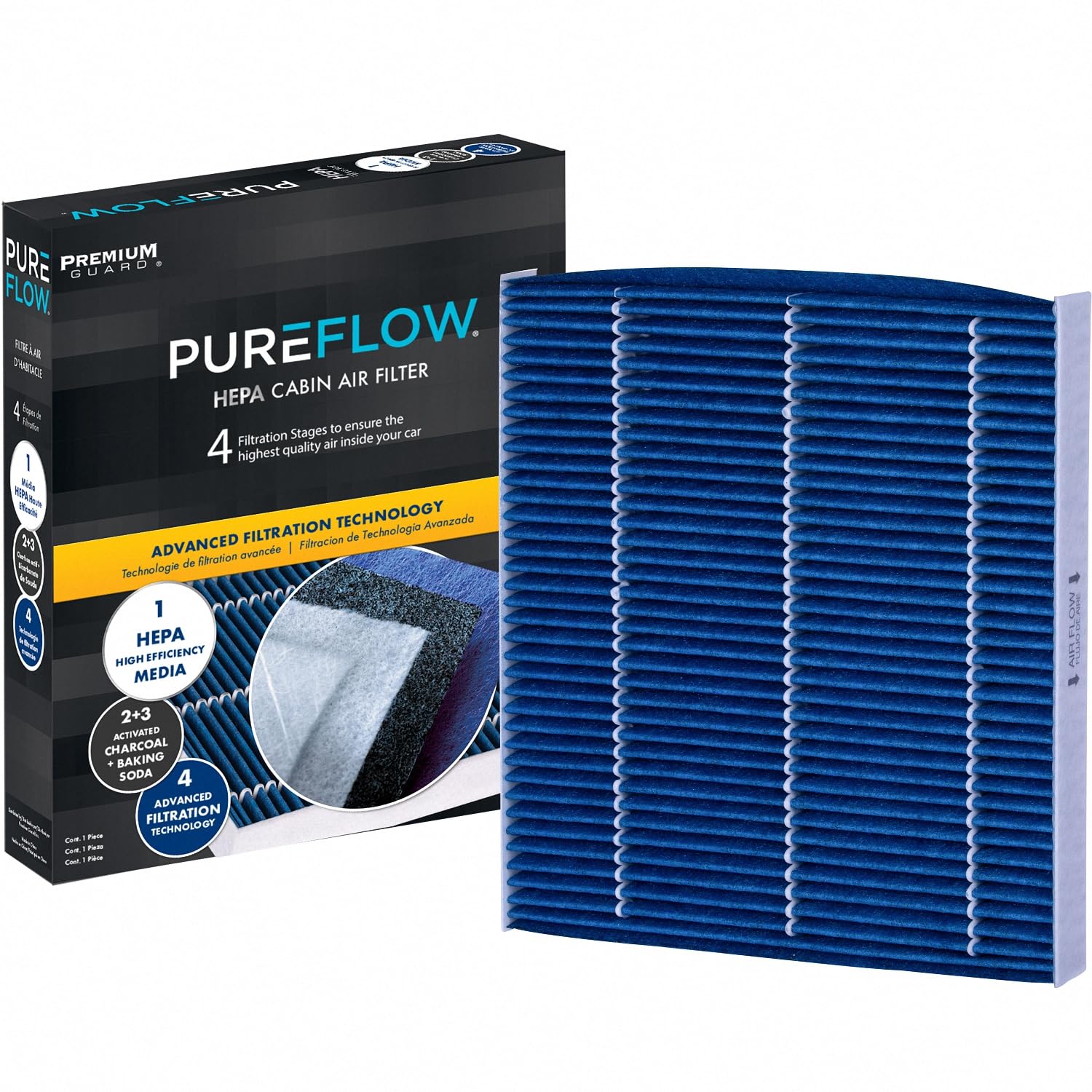Premium Guard PureFlow HEPA filter in a Dodge Durango for cleaner cabin air