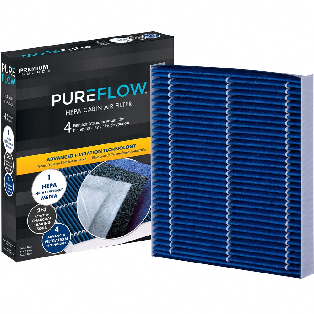 Premium Guard PureFlow HEPA filter front view for clean cabin air