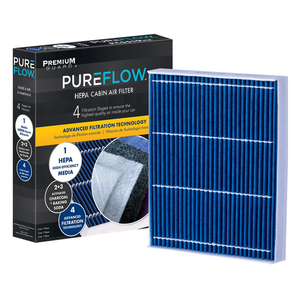 Premium Guard PureFlow PC8214HX front view showing filter ready to reduce cabin pollutants