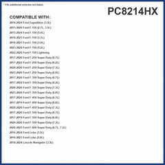 Premium Guard PureFlow PC8214HX packaging close-up highlighting four-stage filtration