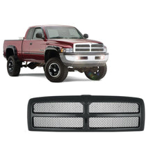 Premium Pickup Part front grille honeycomb mesh in all black enhances rugged Ram styling.