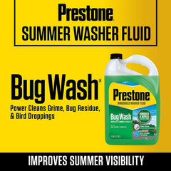 Windshield after cleaning with Prestone AS657 showing clear, streak-free visibility.