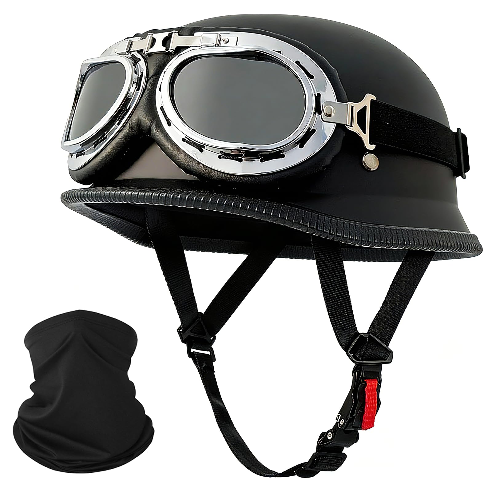 Pretoee German Style Helmet front view shows retro look and protective shell for city rides
