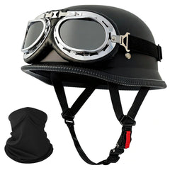 Pretoee German Style Helmet front view shows retro look and protective shell for city rides