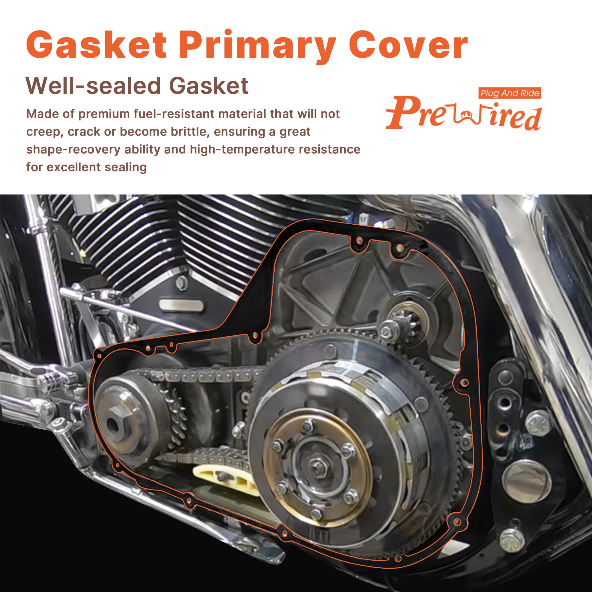 Prewired o-ring kit visual featuring seals that prevent leaks and maintain clutch housing integrity.