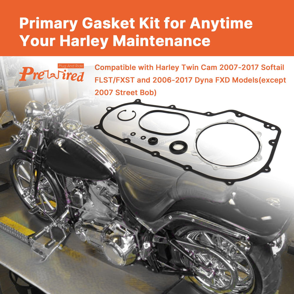 Prewired o-ring screw hole seal ensures a tight clutch cover fit