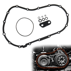 Prewired Sportster primary cover gasket set showing complete gasket kit for reliable clutch sealing