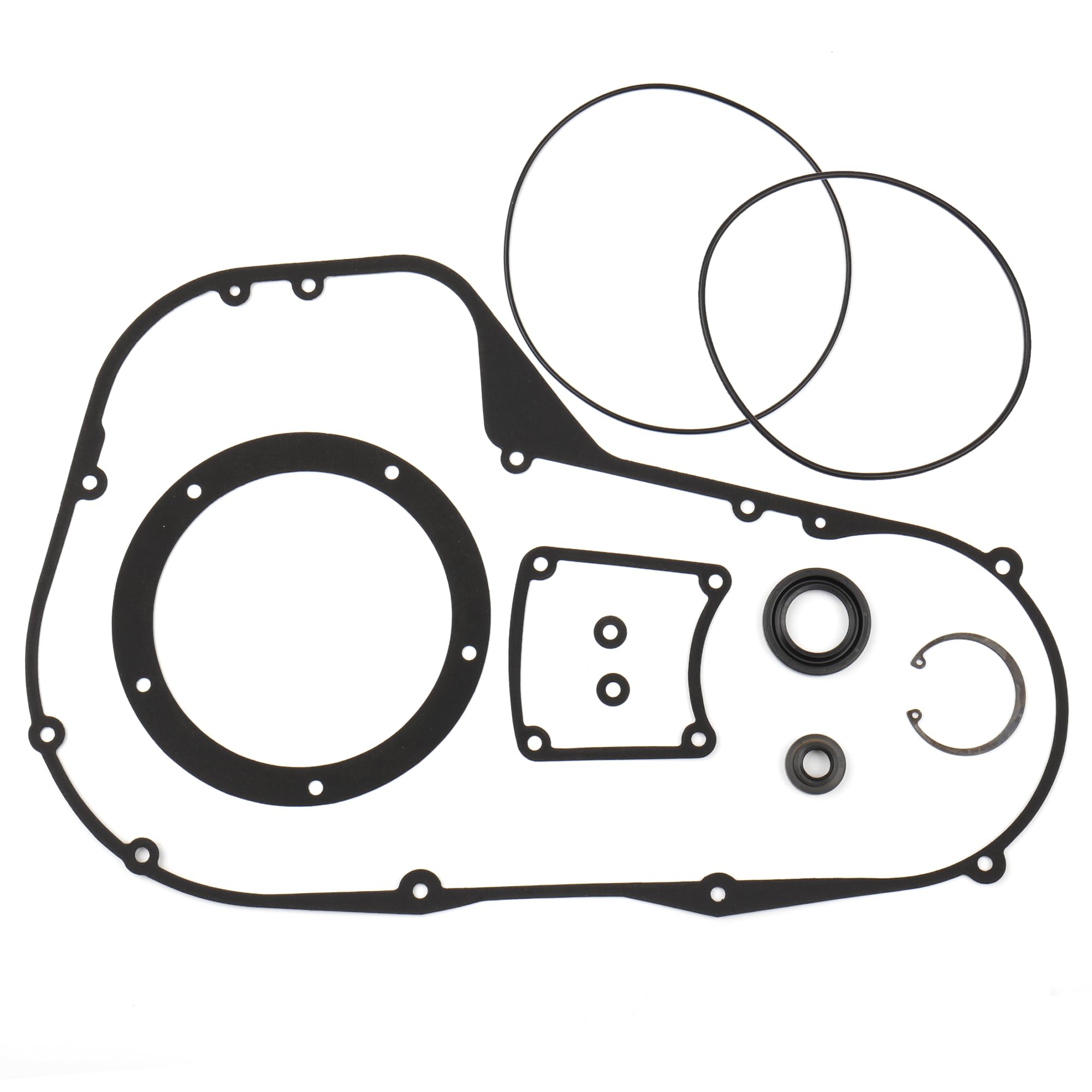 Prewired Twin Cam primary cover gasket close-up showing durable seal for Harley.