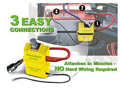 PriorityStart ProMax installation—under-hood view showing automatic battery protection.