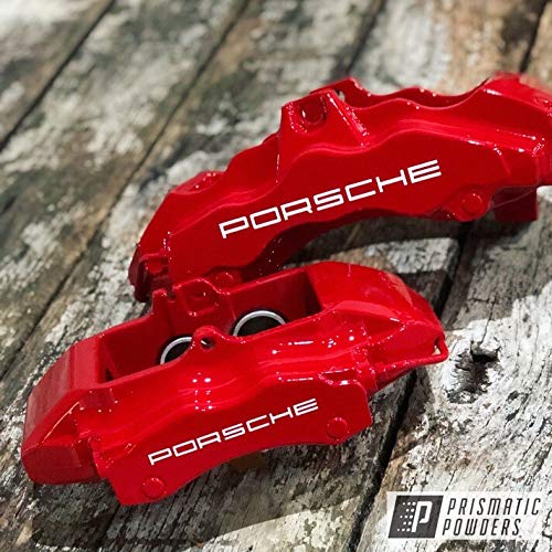 PRISMATIC POWDERS Astatic Red solid-tone finish with bright high-gloss sheen.