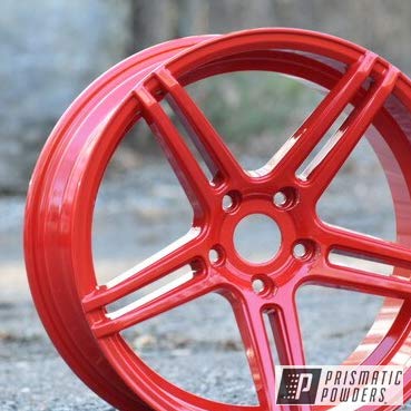Astatic Red coating on wheels for vibrant, durable wheel finishes.