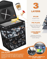 Leakproof PEVA lining of Pritent trash can prevents spills on the go.