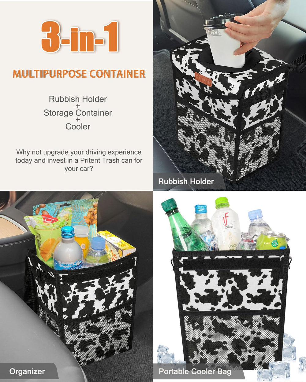 Pritent PU leather cover offers a neat look and containment.