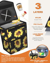 Pritent PU leather cover keeps the trash bin looking tidy.