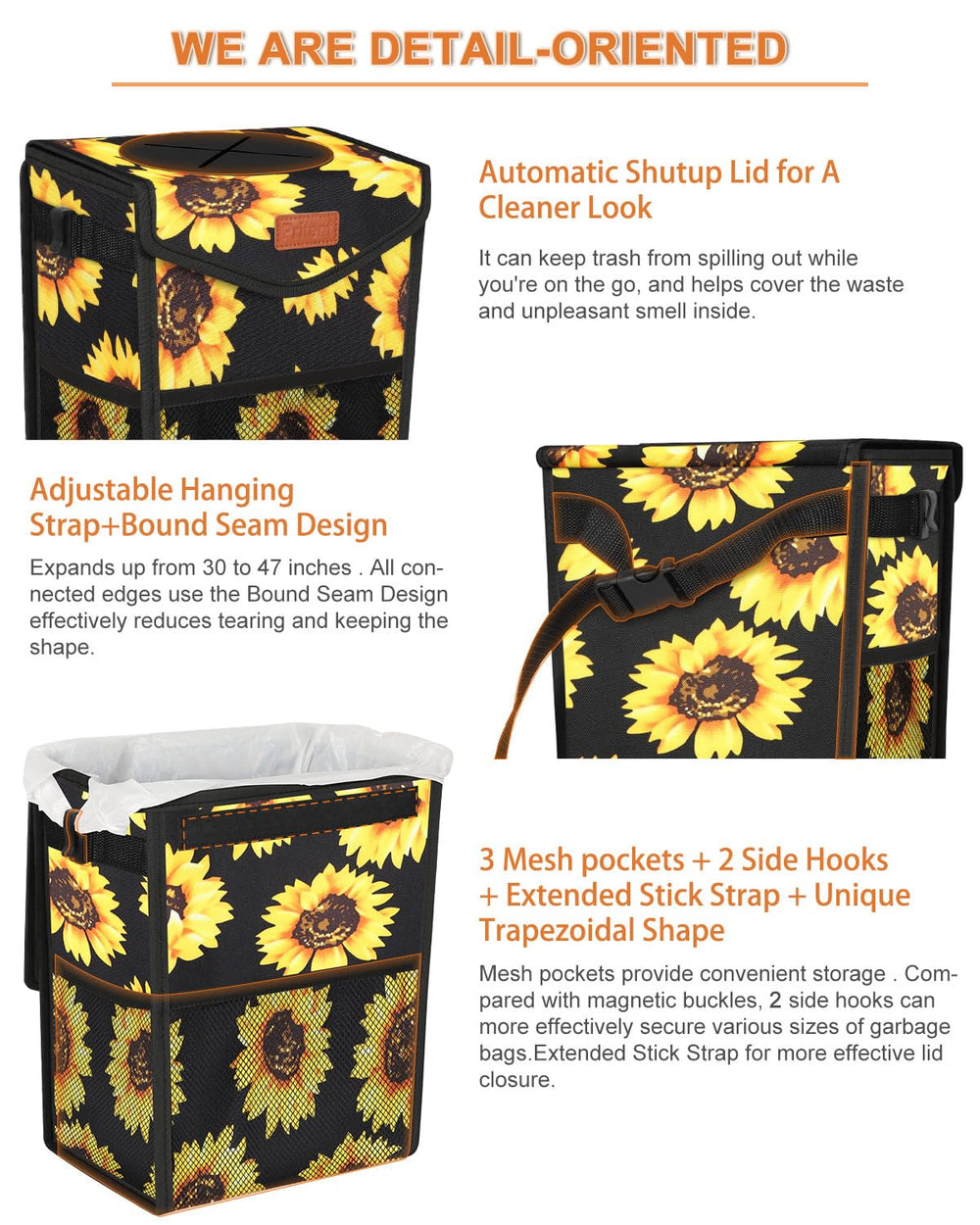 Pritent two side hooks secure bags for a clutter-free cabin.