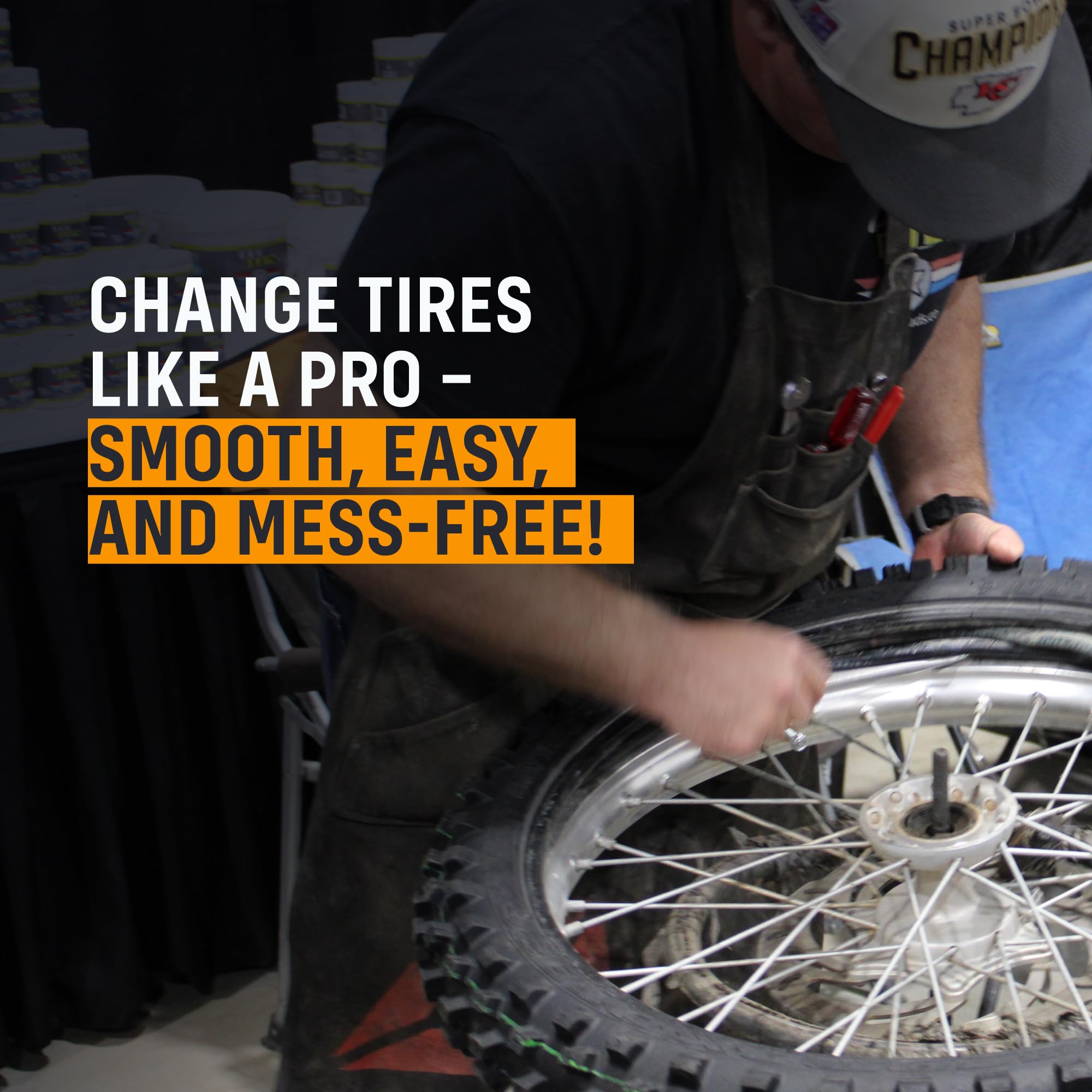 Bead seating with Pro Bud's paste helps secure the tire during changes