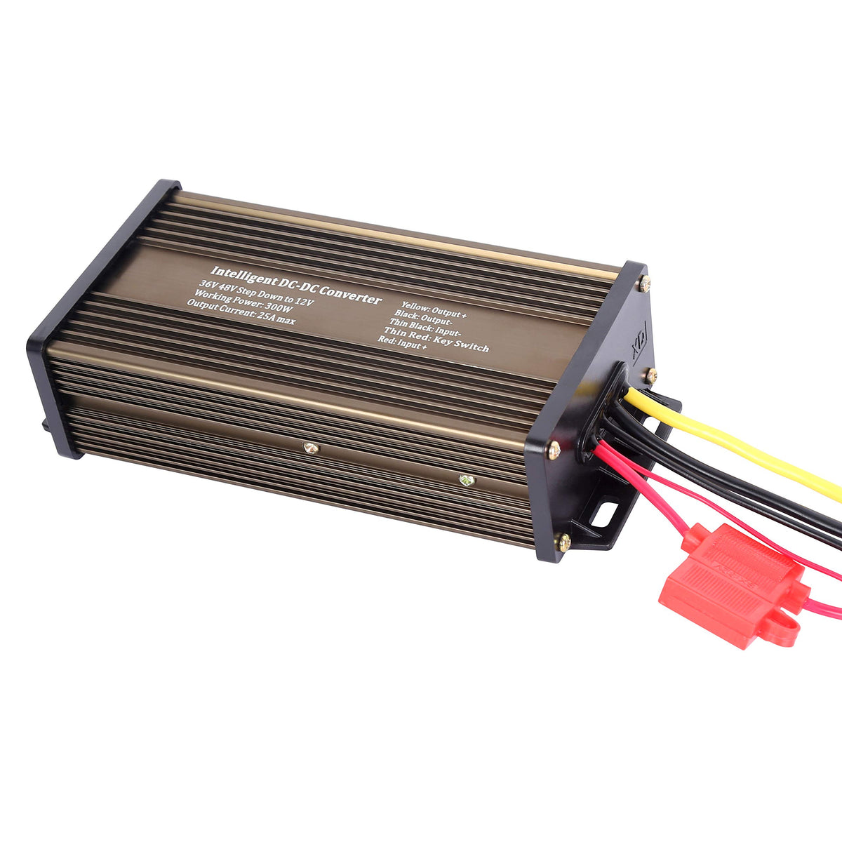 Pro Chaser DC-DC regulator powering 12V lights on a golf cart