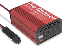 Pro Chaser inverter with dual 110V outlets for vehicles.