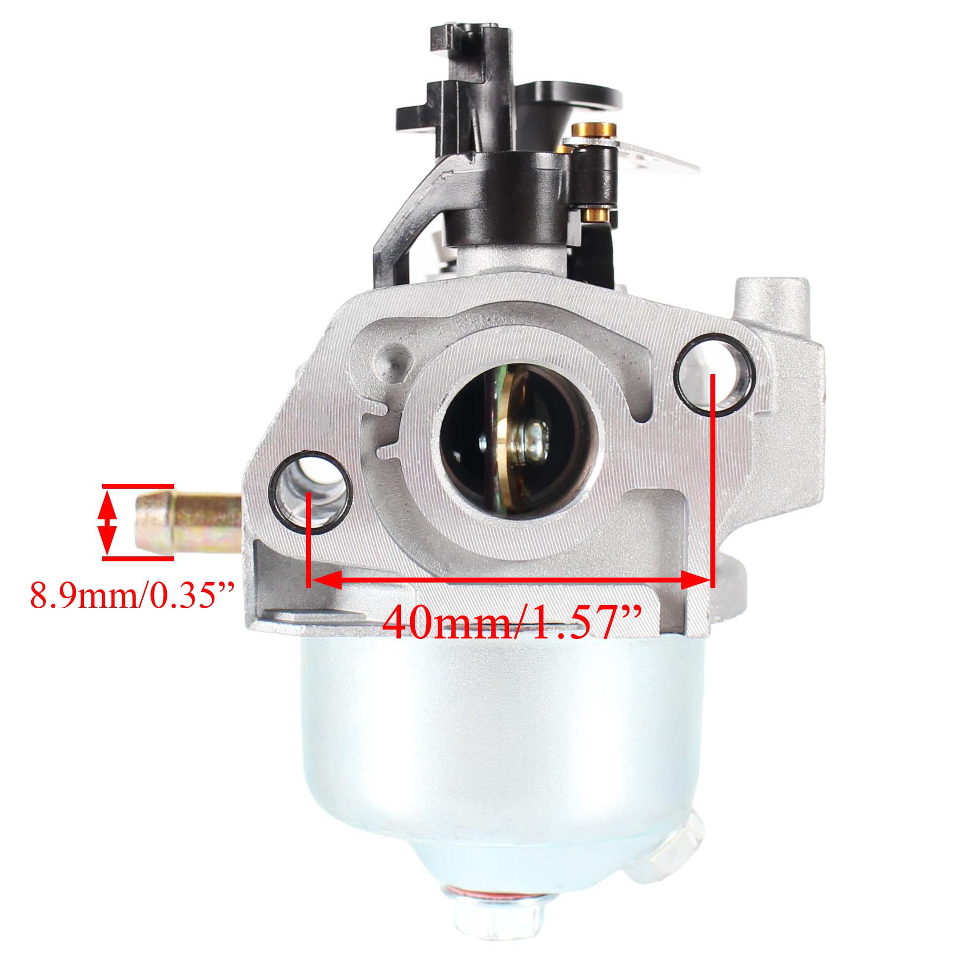 Pro Chaser XT675 carburetor bottom view highlights mounting surface.