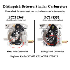 Pro Chaser XT675 carburetor side view shows compact, kit-ready profile.