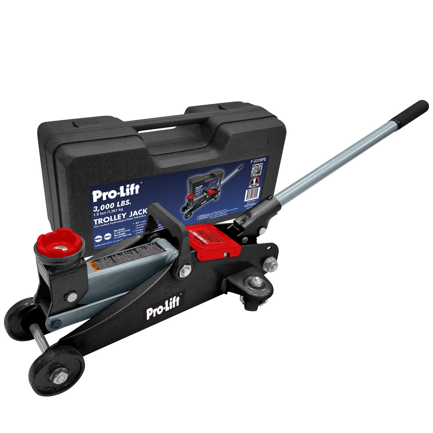 Side view of Pro-LifT F-2315PE showing lift range from 5.25 to 12 inches
