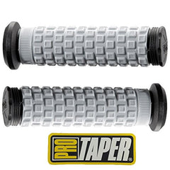 Pro Taper Pillow Top ATV grips, black and gray, close-up tacky surface for secure grip.
