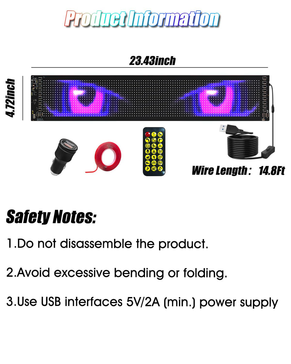Probapro Devil Eyes Light in-use on car for eye-catching advertising and celebrations
