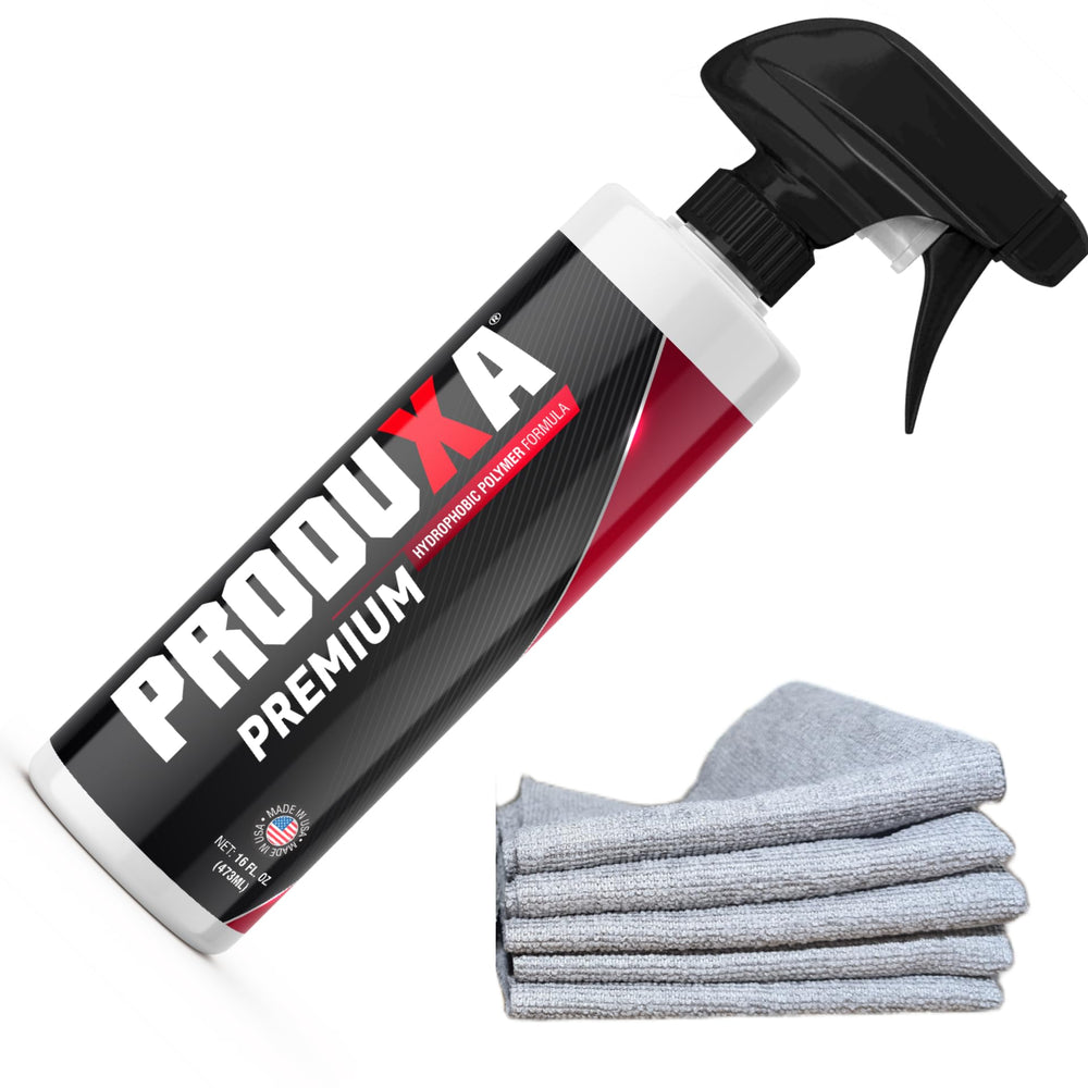 PRODUXA premium hydrophobic detailer bottle for durable water beading and gloss