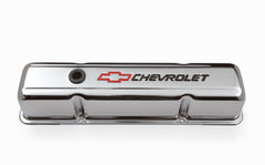 ProForm 141-899 SBC chrome valve cover baffle detail, aids oil management.