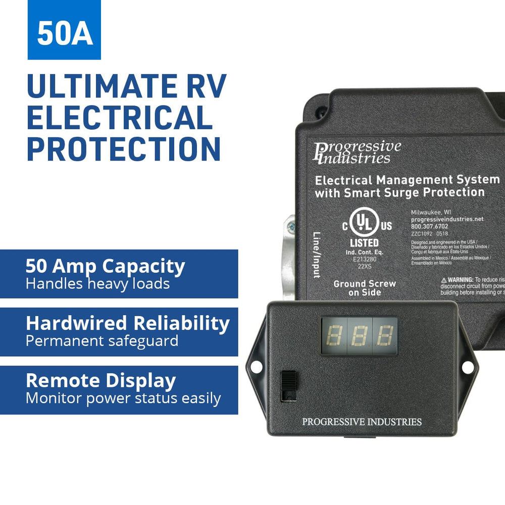 EMS-HW50C display and LED indicators aid quick status checks
