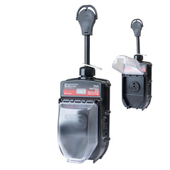 Progressive Industries EMS-PT30X front view highlights rugged outdoor RV protection.