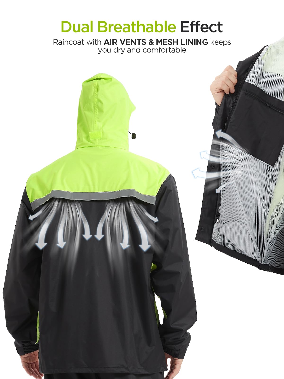 ProHydra Rain Suit waterproof fabric keeps you dry in downpours while remaining breathable.