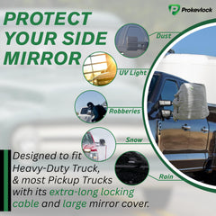 ProKevLock HD-MirrorLock installation demonstrates quick, tool-free security for heavy-duty trucks