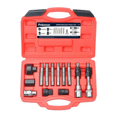 Prokomon 13-piece kit laid out for easy pulley removal